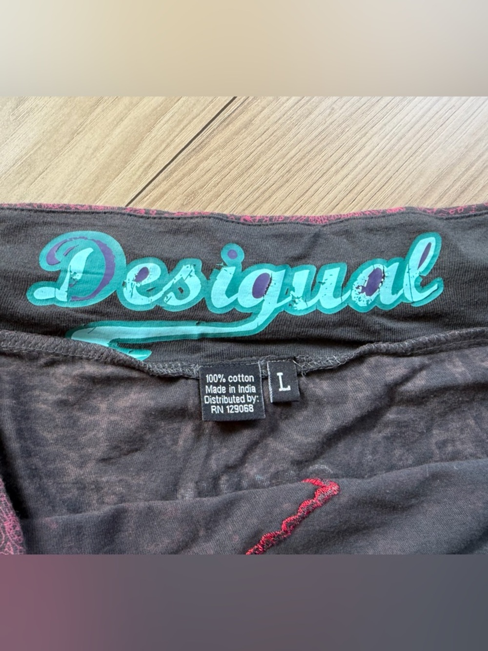 Desigual Embroidered Bohemian Multicolored Floral A-Line Skirt Euro Art A-line L - Picture 5 of 8